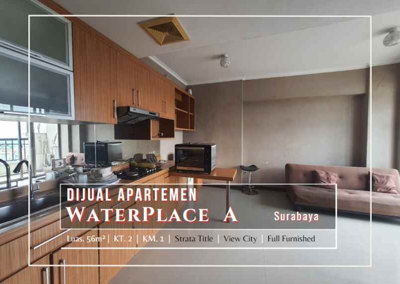apartemen waterplace surabaya 2 br furnished