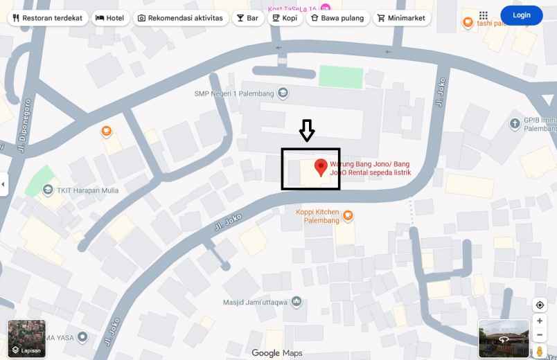 dijual cepat tanah jl joko talang semut palembang