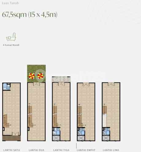 dijual ruko gudang kantor golf island beach view pik