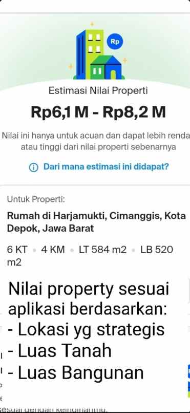 dijual rumah cimanggis harjamukti kota