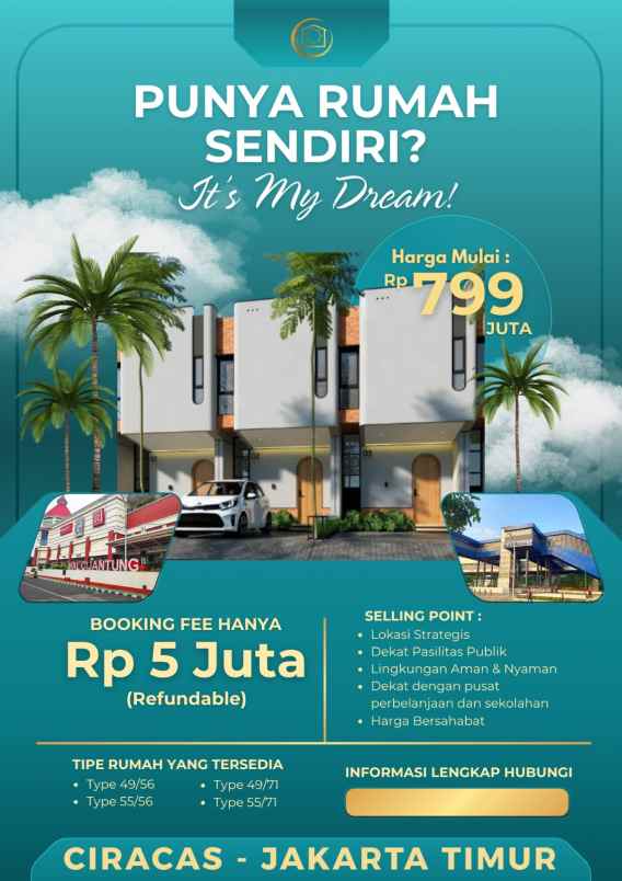 dijual rumah ciracas