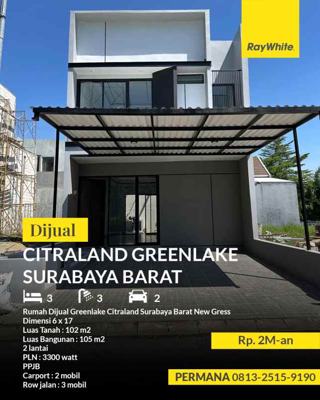 dijual rumah citraland the greenlake