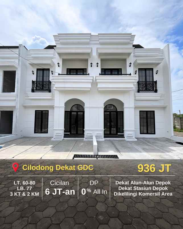 dijual rumah dekat alun alun gdc depok