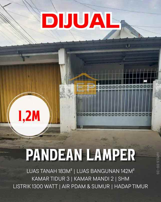 dijual rumah di pandean lamper semarang