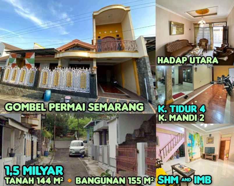dijual rumah di perum gombel permai semarang