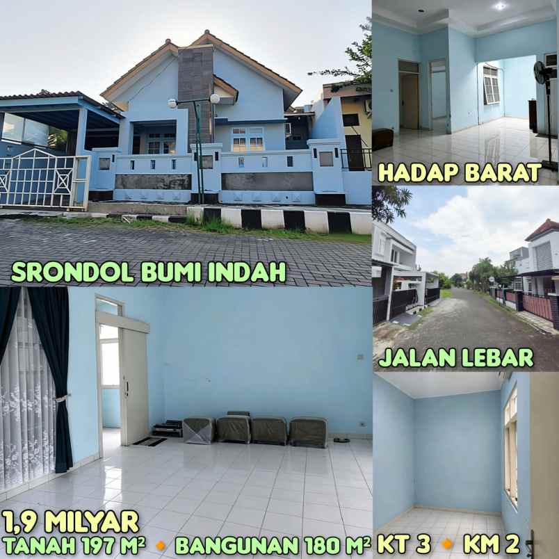 dijual rumah di srondol bumi indah semarang