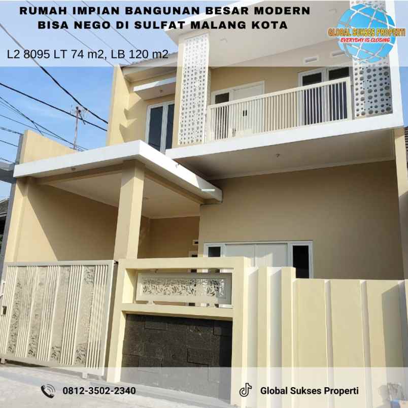 dijual rumah di sulfat cluster pandanwangi