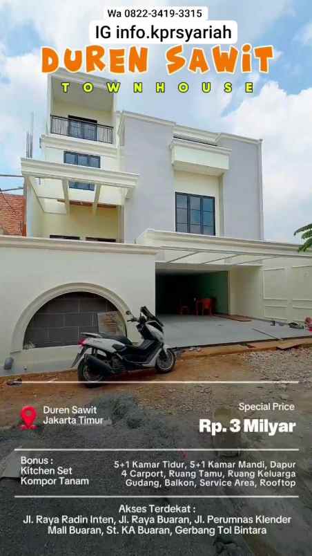 dijual rumah duren sawit