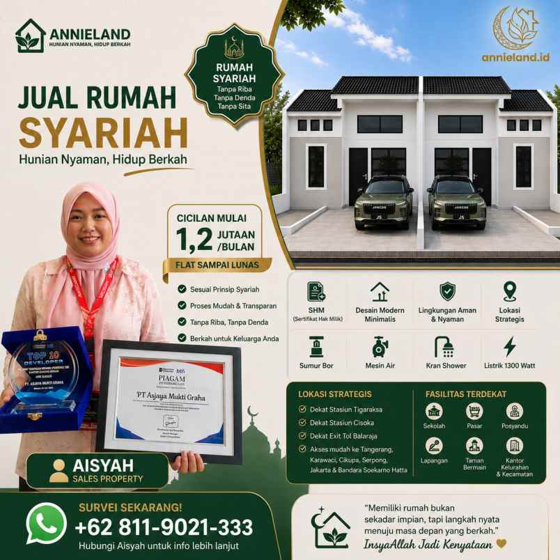 dijual rumah jalan raya megu cisoka