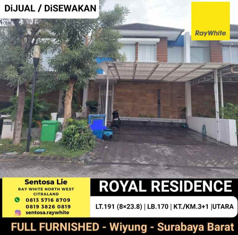 dijual rumah jalan royal residence