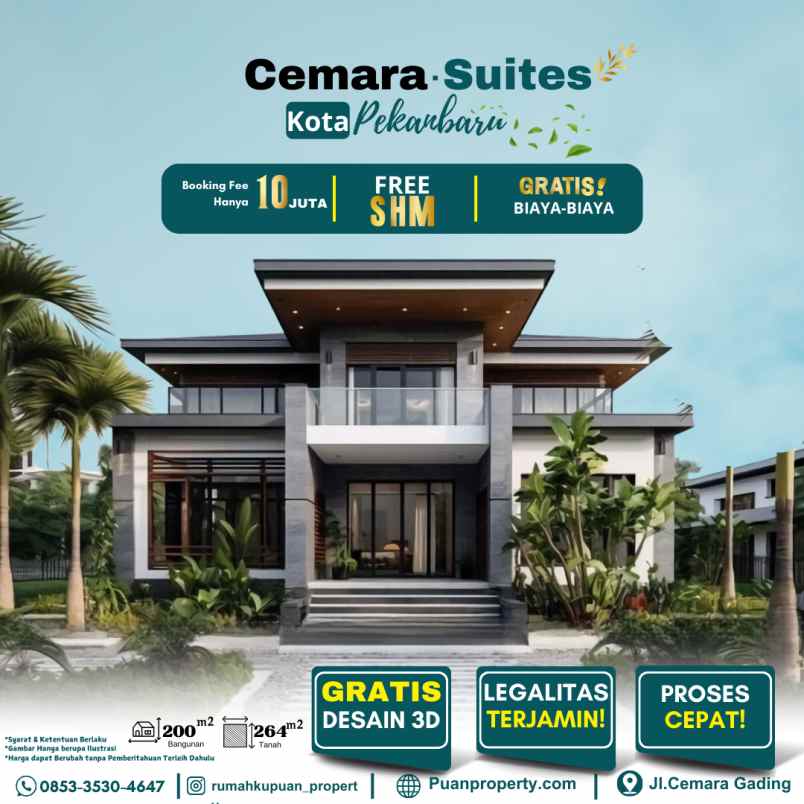 dijual rumah jl cemara kipas