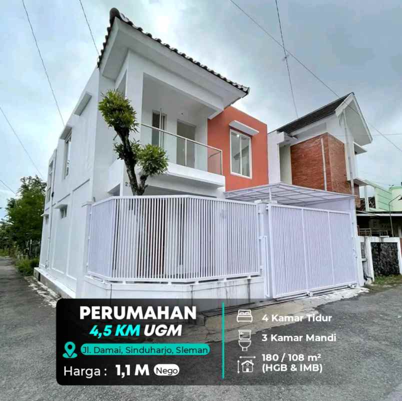 dijual rumah jl damai
