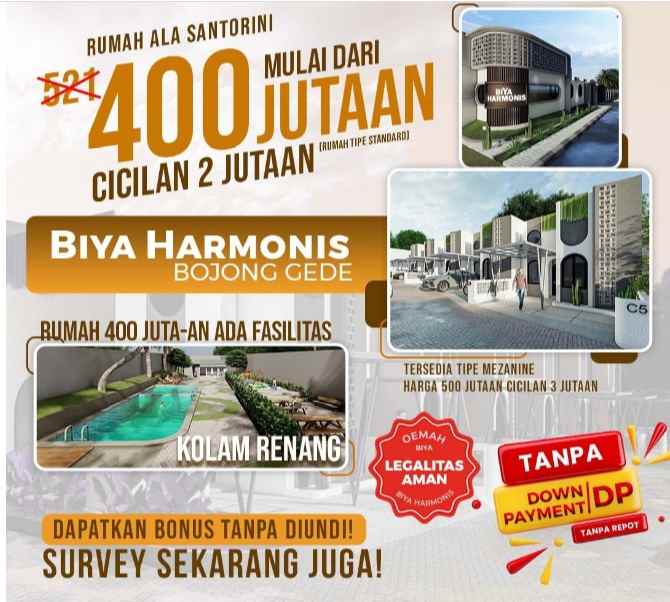 dijual rumah jl kav bpk cimanggis kec