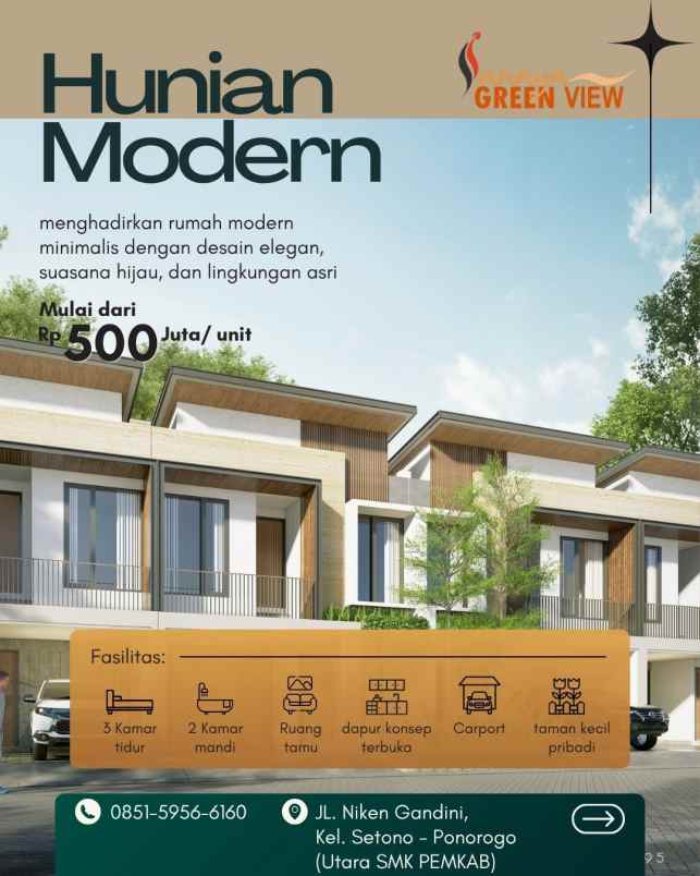 dijual rumah jl niken gandini