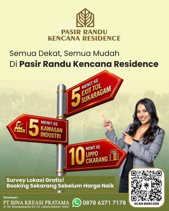 dijual rumah jl pasir randu serang baru
