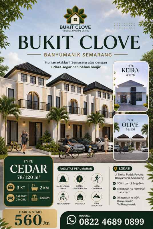 dijual rumah jl siroto pudakpayung