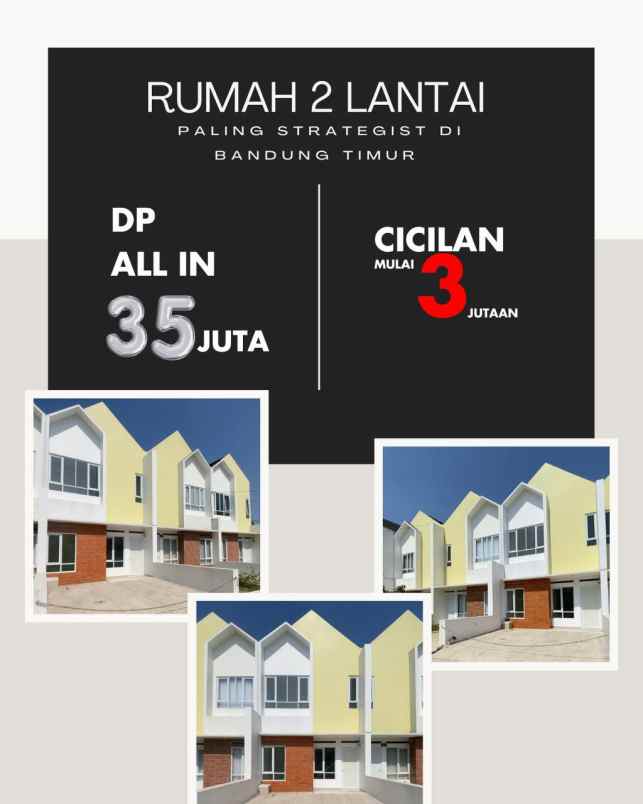 dijual rumah lantai 2 cileunyi bandung timur
