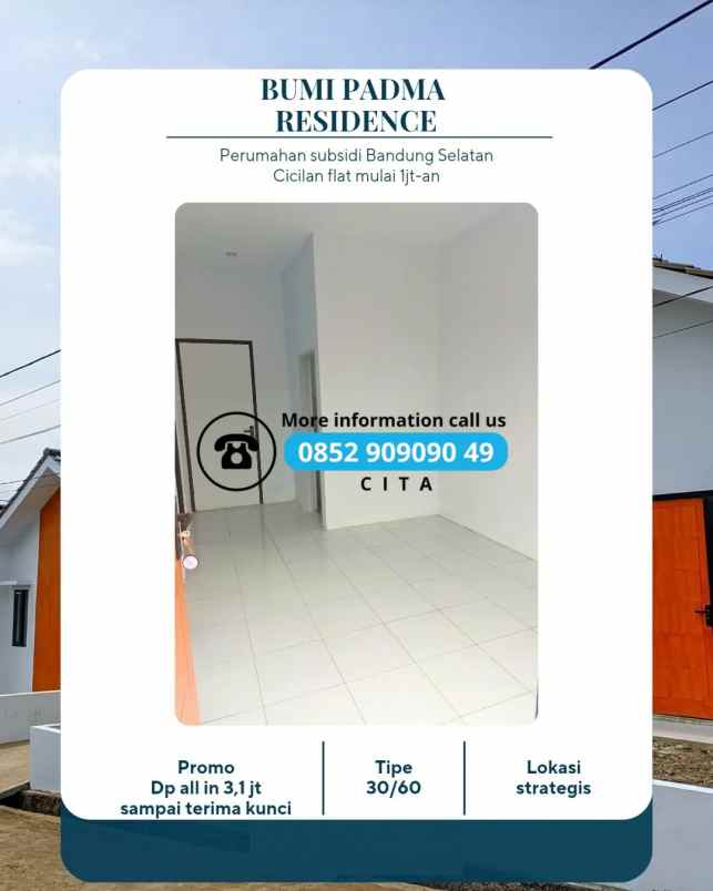 dijual rumah perumahan bumi padma