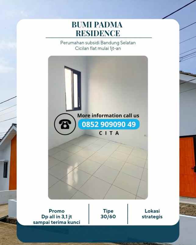 dijual rumah perumahan bumi padma