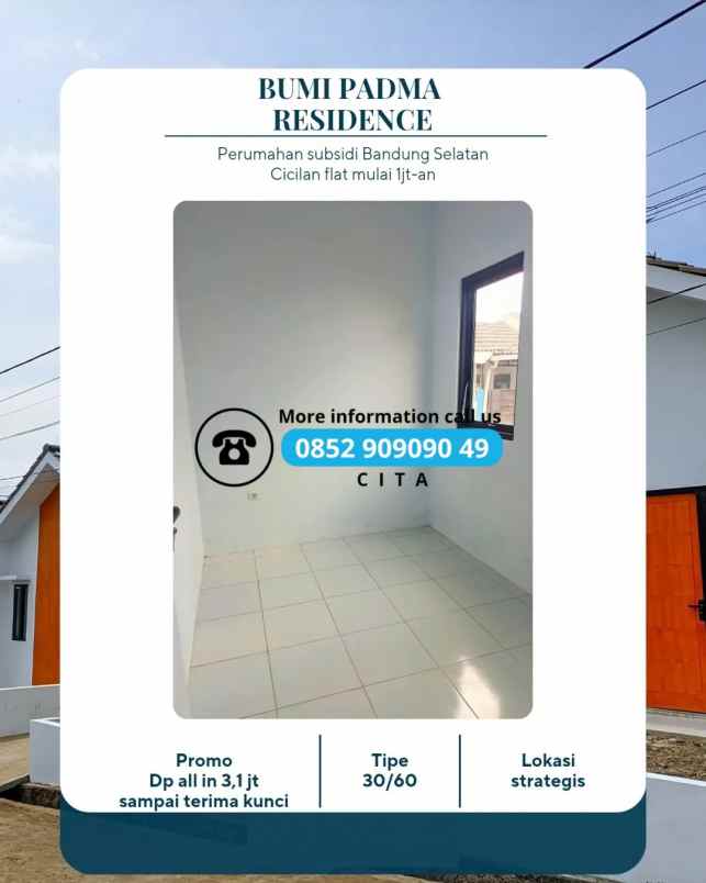 dijual rumah perumahan bumi padma