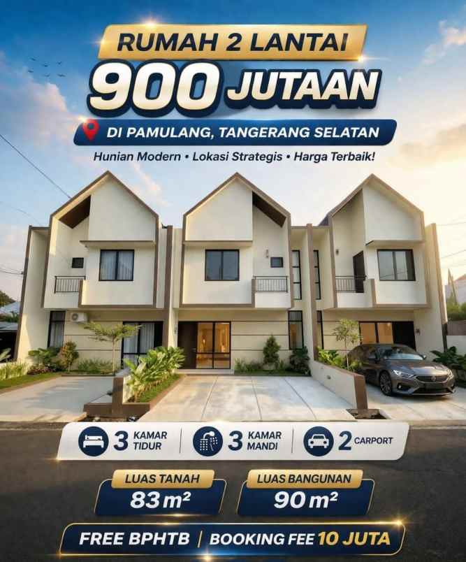 dijual rumah pondok benda