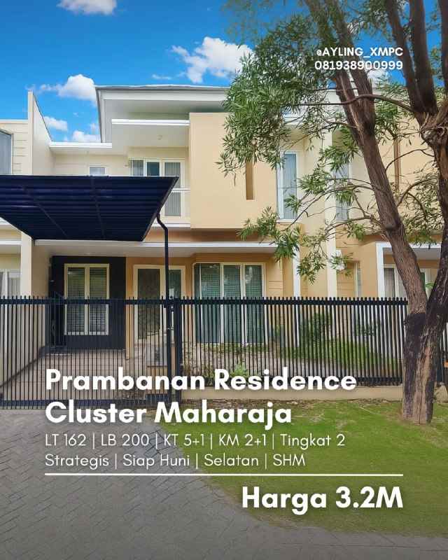 dijual rumah prambanan residence