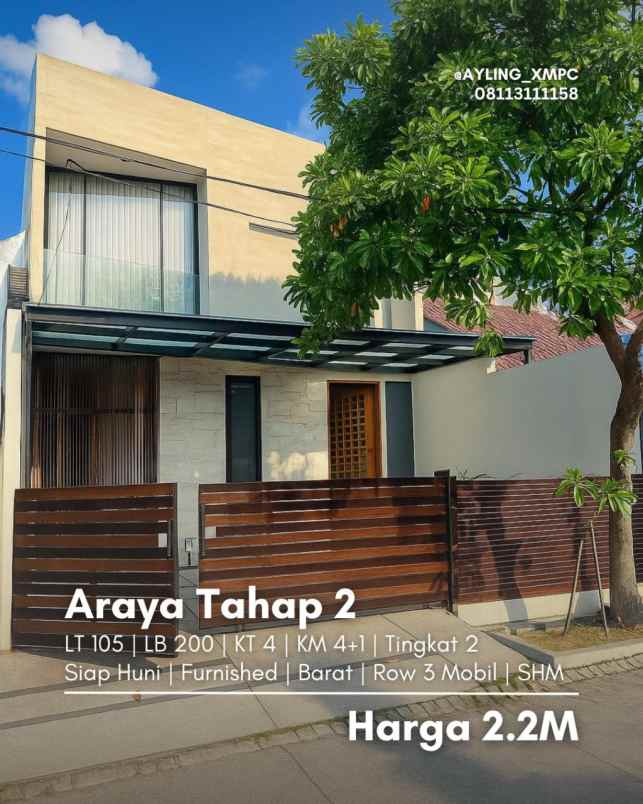 dijual rumah rumah araya tahap 2