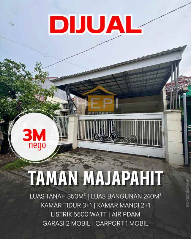 dijual rumah taman majapahit