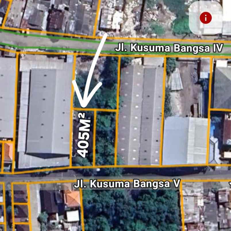dijual tanah bung tomo gatsu barat