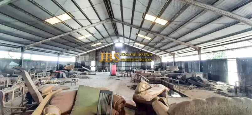 dijual tanah dan gudang jalan suasa tengah mabar hilir