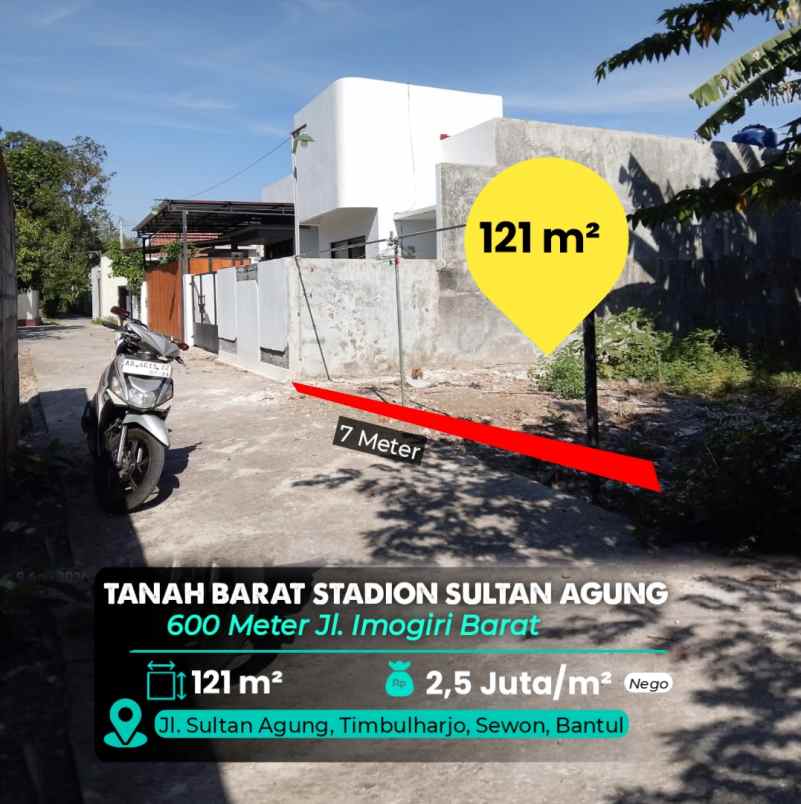 dijual tanah jalan imogiri barat