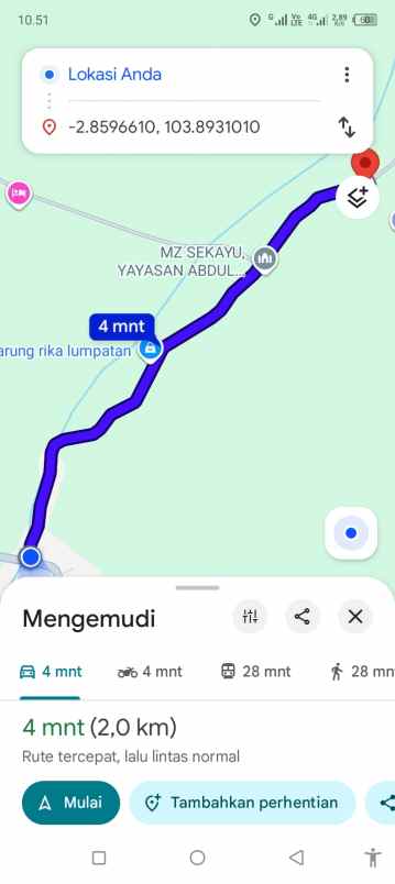 dijual tanah jl amd menuju simpang
