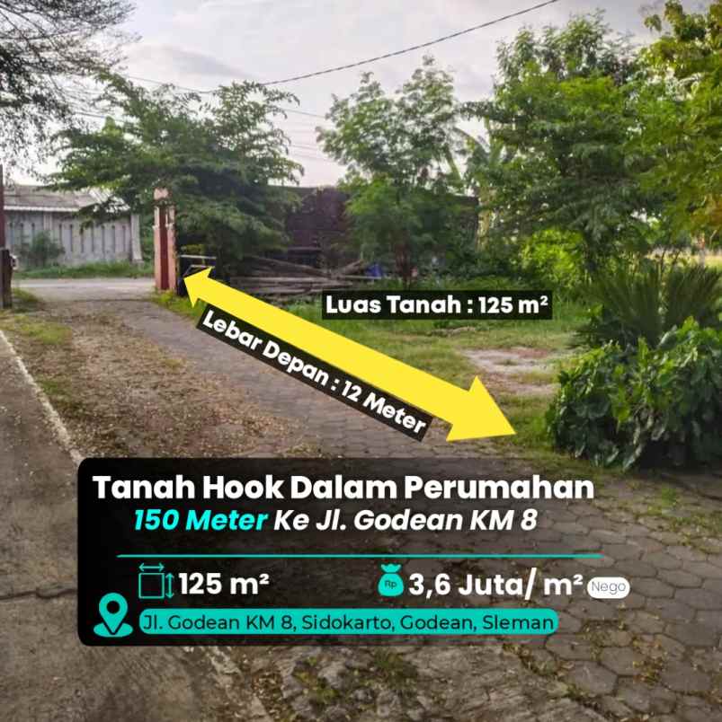 dijual tanah jl godean km 8
