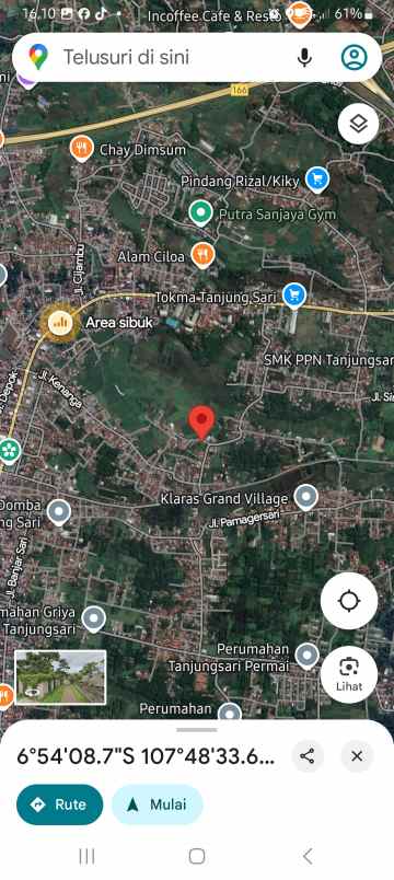 dijual tanah jl kenanga kebon hui margajaya