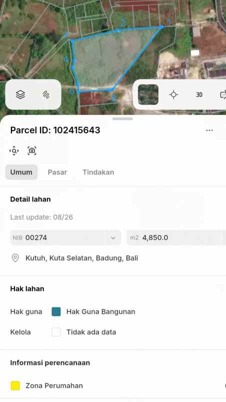 dijual tanah jl melasti ii