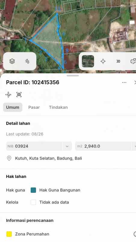 dijual tanah jl melasti ii