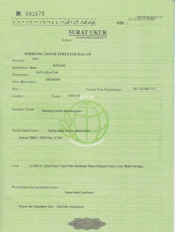 dijual tanah jl pura batu pageh
