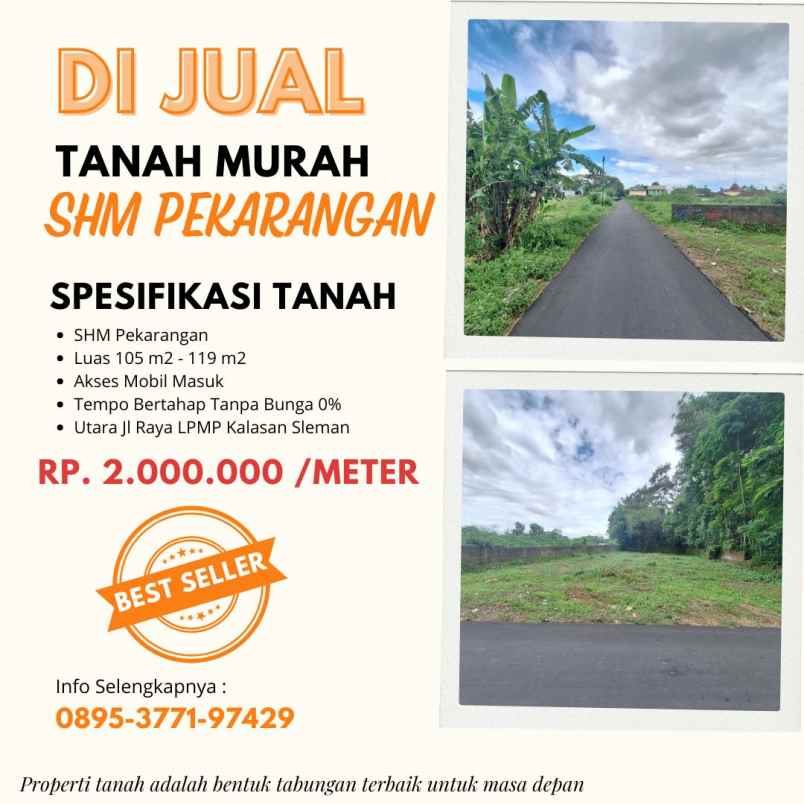 dijual tanah kledokan selomartani