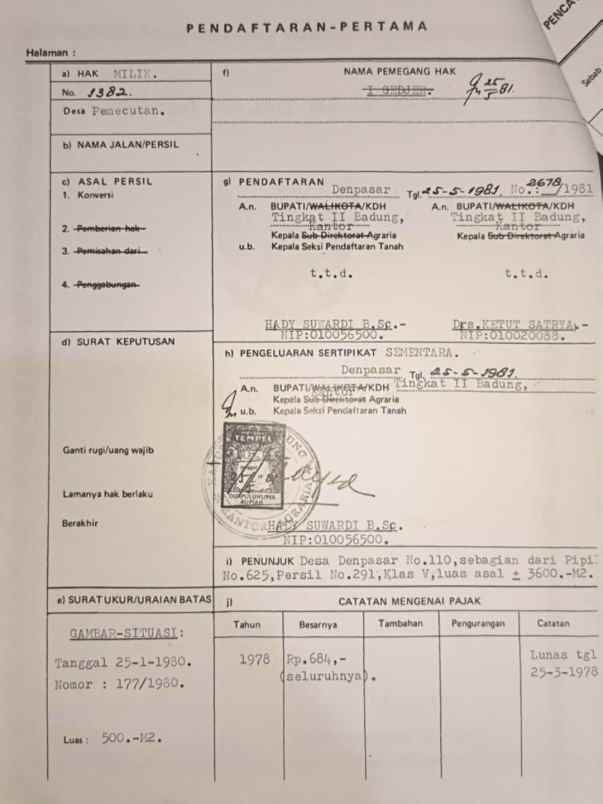 dijual tanah monang maning