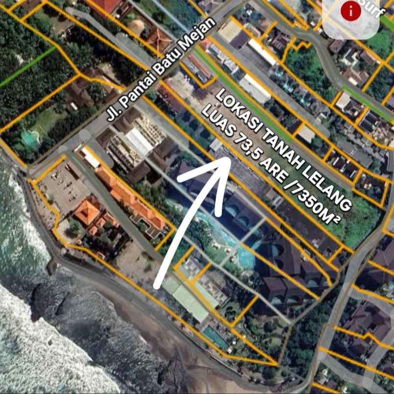 dijual tanah pantai batu mejan