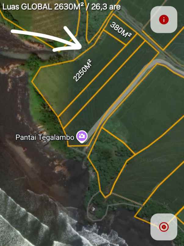 dijual tanah pantai tegalombo
