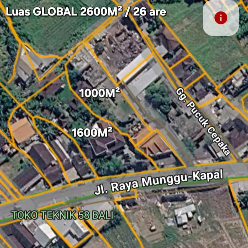dijual tanah raya tangeb