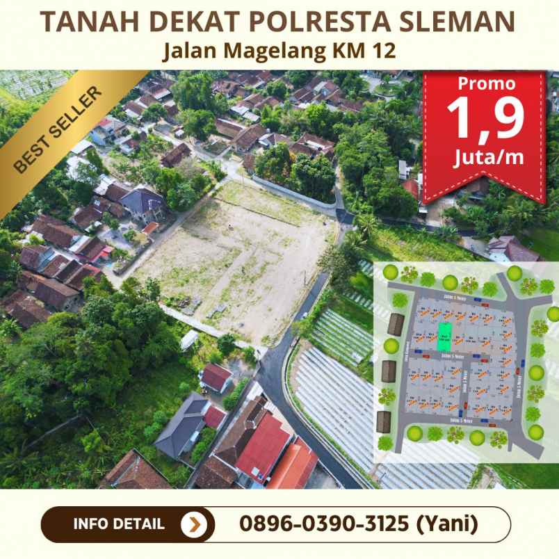 dijual tanah sanggrahan caturharjo