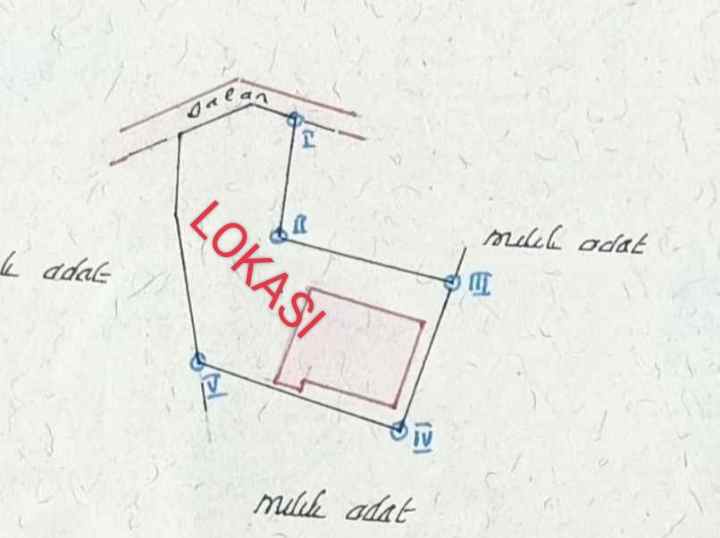 dijual tanah strategis pinggir jalan desa
