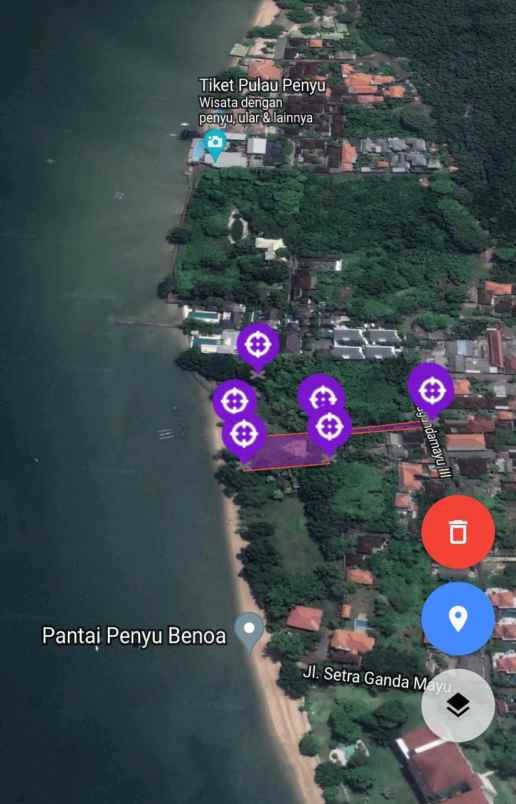 Tanah Los Pantai Tanjung Benoa Nusa Dua Lingkungan Villa Cocok Villa