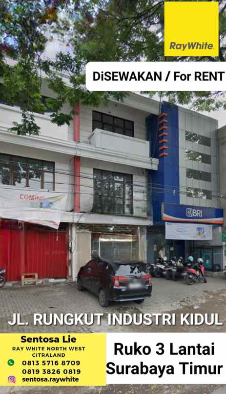 disewakan ruko gudang kantor jqlqn rungkut industri kidul