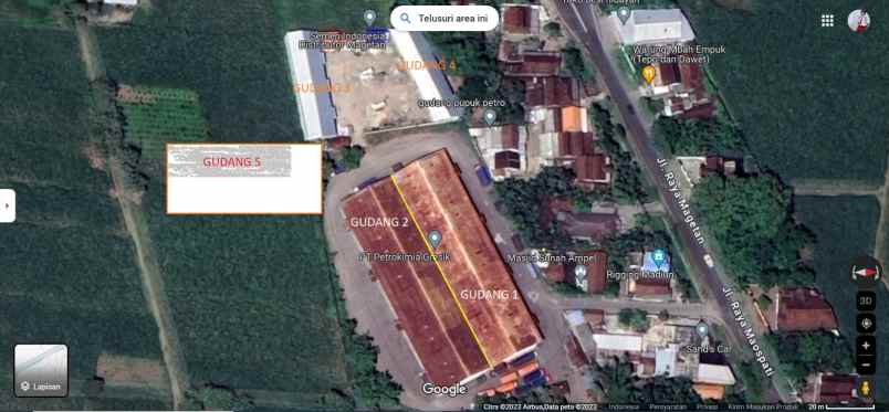 disewakan ruko gudang kantor raya magetan raya maospati