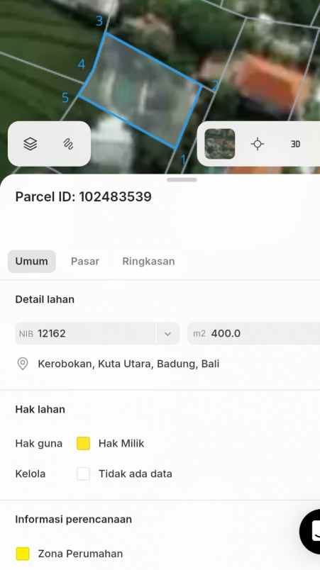 disewakan tanah bumbak