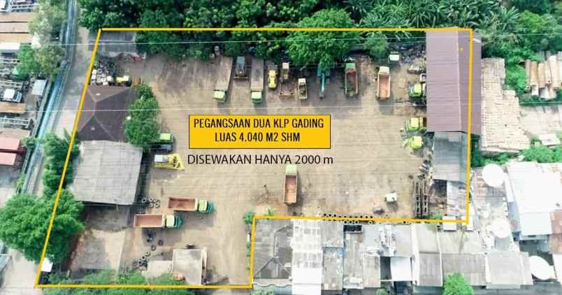 disewakan tanah pegangsaan dua