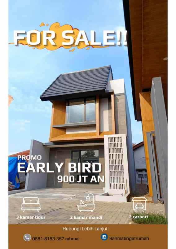 harga early bird hanya 900 jt an